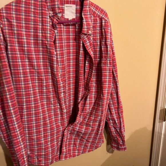 Life after denim plaid button down L - Picture 2 of 6